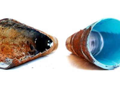 water pipe relined before and after