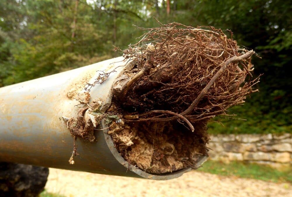 Roots On A Drainage Pipe